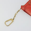 LOUIS VUITTON Vernis Pochette Cles NM Orenge Sunset M93638 LV Auth 192380-9