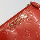 LOUIS VUITTON Vernis Pochette Cles NM Orenge Sunset M93638 LV Auth 192380-17