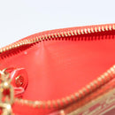 LOUIS VUITTON Vernis Pochette Cles NM Orenge Sunset M93638 LV Auth 192380-18