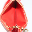 LOUIS VUITTON Vernis Pochette Cles NM Orenge Sunset M93638 LV Auth 192380-11