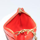 LOUIS VUITTON Vernis Pochette Cles NM Orenge Sunset M93638 LV Auth 192380-19