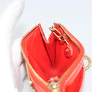 LOUIS VUITTON Vernis Pochette Cles NM Orenge Sunset M93638 LV Auth 192380-20