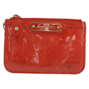 LOUIS VUITTON Vernis Pochette Cles NM Orenge Sunset M93638 LV Auth 192380-13