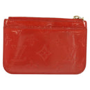 LOUIS VUITTON Vernis Pochette Cles NM Orenge Sunset M93638 LV Auth 192380-2