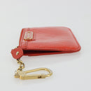 LOUIS VUITTON Vernis Pochette Cles NM Orenge Sunset M93638 LV Auth 192380-4