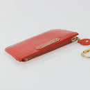 LOUIS VUITTON Vernis Pochette Cles NM Orenge Sunset M93638 LV Auth 192380-5