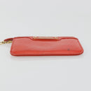 LOUIS VUITTON Vernis Pochette Cles NM Orenge Sunset M93638 LV Auth 192380-6