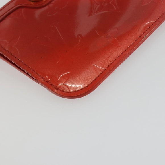 LOUIS VUITTON Vernis Pochette Cles NM Orenge Sunset M93638 LV Auth 192380