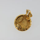 CHANEL COCO Mark Earring Metal Gold Tone CC Auth 192382-11