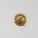 CHANEL COCO Mark Earring Metal Gold Tone CC Auth 192382-2