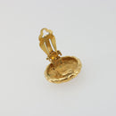 CHANEL COCO Mark Earring Metal Gold Tone CC Auth 192382-4