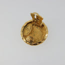 CHANEL COCO Mark Earring Metal Gold Tone CC Auth 192382-6