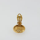 CHANEL COCO Mark Earring Metal Gold Tone CC Auth 192382-9