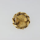 CHANEL COCO Mark Earring Metal Gold Tone CC Auth 192383-11