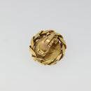 CHANEL COCO Mark Earring Metal Gold Tone CC Auth 192383-3