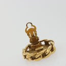 CHANEL COCO Mark Earring Metal Gold Tone CC Auth 192383-5