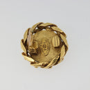 CHANEL COCO Mark Earring Metal Gold Tone CC Auth 192383-6