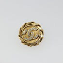 CHANEL COCO Mark Earring Metal Gold Tone CC Auth 192383-7