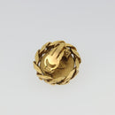 CHANEL COCO Mark Earring Metal Gold Tone CC Auth 192383-8
