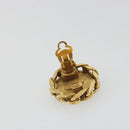 CHANEL COCO Mark Earring Metal Gold Tone CC Auth 192383-9