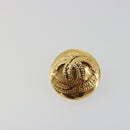 CHANEL COCO Mark Earring Metal Gold Tone CC Auth 192384-2