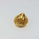 CHANEL COCO Mark Earring Metal Gold Tone CC Auth 192384-3