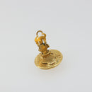 CHANEL COCO Mark Earring Metal Gold Tone CC Auth 192384-4