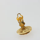CHANEL COCO Mark Earring Metal Gold Tone CC Auth 192384-5