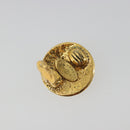 CHANEL COCO Mark Earring Metal Gold Tone CC Auth 192384-6