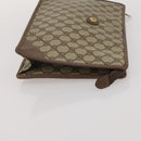 GUCCI GG Supreme Clutch Bag Tote Bag PVC Leather 2 Set Beige Gold Auth 192415-12