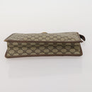 GUCCI GG Supreme Clutch Bag Tote Bag PVC Leather 2 Set Beige Gold Auth 192415-14