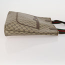 GUCCI GG Supreme Clutch Bag Tote Bag PVC Leather 2 Set Beige Gold Auth 192415-4