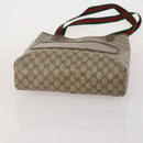 GUCCI GG Supreme Clutch Bag Tote Bag PVC Leather 2 Set Beige Gold Auth 192415-7