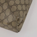 GUCCI GG Supreme Clutch Bag Tote Bag PVC Leather 2 Set Beige Gold Auth 192415-8