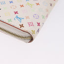 LOUIS VUITTON Monogram Multicolor Zippy Wallet White M60241 LV Auth 192417-11