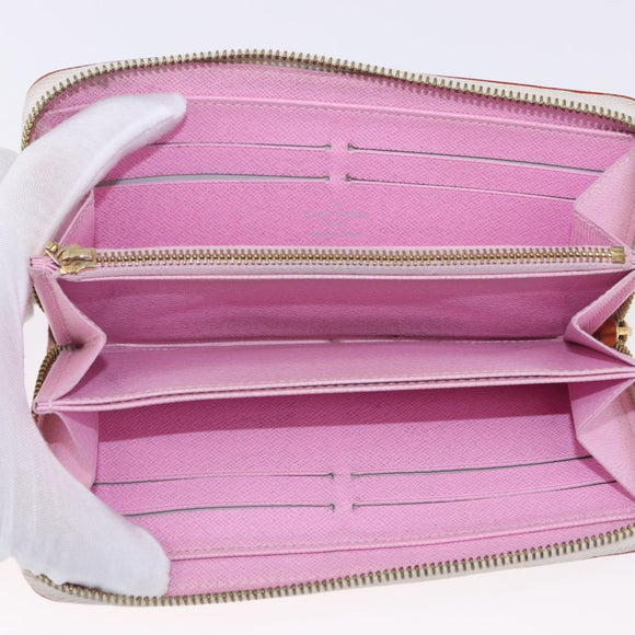 LOUIS VUITTON Monogram Multicolor Zippy Wallet White M60241 LV Auth 192417