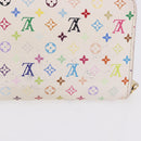 LOUIS VUITTON Monogram Multicolor Zippy Wallet White M60241 LV Auth 192417-4