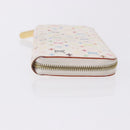 LOUIS VUITTON Monogram Multicolor Zippy Wallet White M60241 LV Auth 192417-5