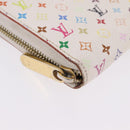 LOUIS VUITTON Monogram Multicolor Zippy Wallet White M60241 LV Auth 192417-9