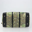 GUCCI GG Supreme Blooms Boston Bag PVC 2way Beige Silver 406380 Auth 192425A-11