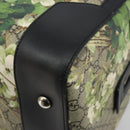 GUCCI GG Supreme Blooms Boston Bag PVC 2way Beige Silver 406380 Auth 192425A-12