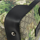 GUCCI GG Supreme Blooms Boston Bag PVC 2way Beige Silver 406380 Auth 192425A-14