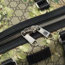 GUCCI GG Supreme Blooms Boston Bag PVC 2way Beige Silver 406380 Auth 192425A-18