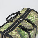 GUCCI GG Supreme Blooms Boston Bag PVC 2way Beige Silver 406380 Auth 192425A-6