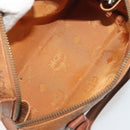 MCM Logogram Vicetos Mini Boston Bag PVC Leather 2way Brown Gold Auth 192428A-11