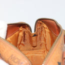 MCM Logogram Vicetos Mini Boston Bag PVC Leather 2way Brown Gold Auth 192428A-19