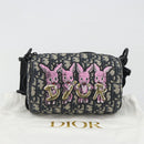 Christian Dior Trotter Canvas Shoulder Bag Navy Auth 192430M-20