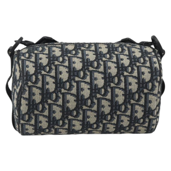 Christian Dior Trotter Canvas Shoulder Bag Navy Auth 192430M