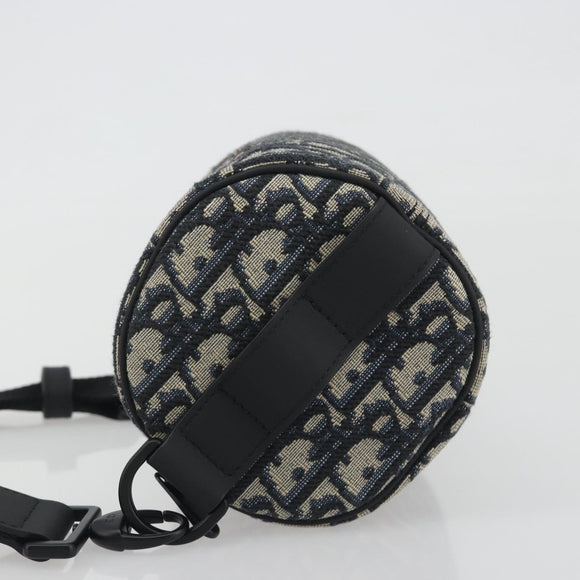 Christian Dior Trotter Canvas Shoulder Bag Navy Auth 192430M