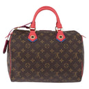 LOUIS VUITTON Monogram Totem Speedy 30 Hand Bag M41665 LV Auth 192431SV-2